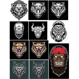 Fierce Animal Head Set