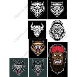 Fierce Animal Heads Pack
