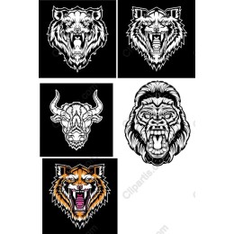 Fierce Animal Heads Collection