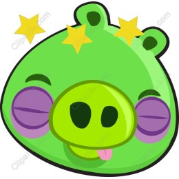 Adorable Green Pig