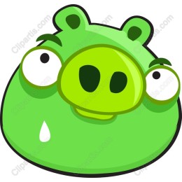 Playful Green Pig