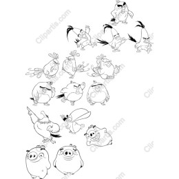 Whimsical Bird and Pig Collection