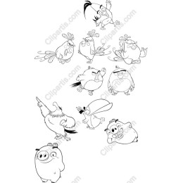 Whimsical Bird and Pig Collection