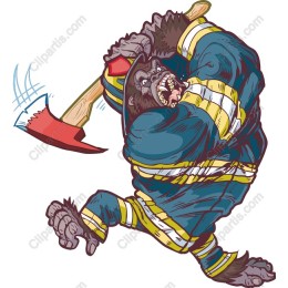 Fierce Gorilla with Axe