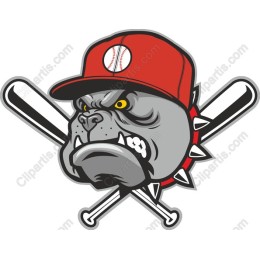Fierce Bulldog Baseball Mascot