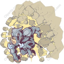 Energizing: Powerful Character Breaking Through Wall
