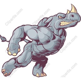 Fierce Muscular Rhino