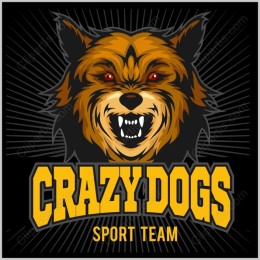Crazy Dogs Sport Team Logo