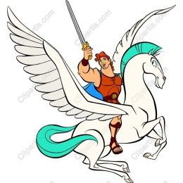 Heroic Winged Horse Rider