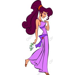 Graceful Woman in Purple Gown