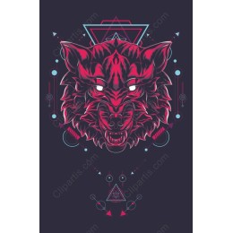 Fierce Wolf Geometric