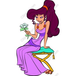 Charming Woman in Purple Gown