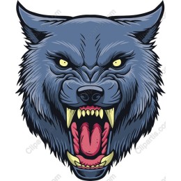 Fierce Wolf Head