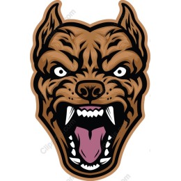 Fierce Roaring Dog Head