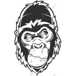 Fierce Gorilla Face