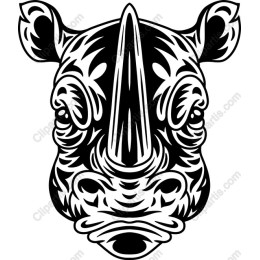 Majestic Rhino Head
