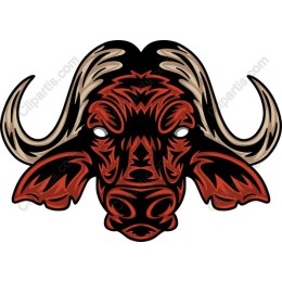 Striking Buffalo Head