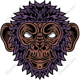 Stylized Monkey Head