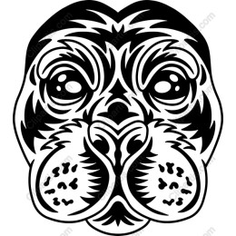 Stylized Dog Face