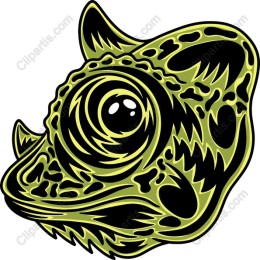 Vibrant Chameleon Head