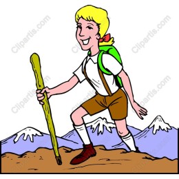 Cheerful Hiker Adventure