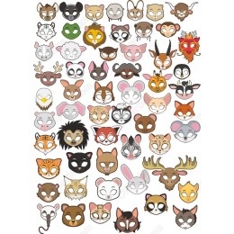 Adorable Animal Faces Set - 70 Unique Cartoon