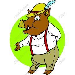 Charming Cartoon Boar
