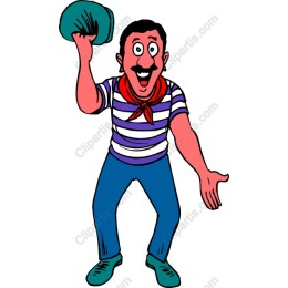 Cheerful Striped Character