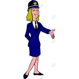 Vibrant Female Police Officer