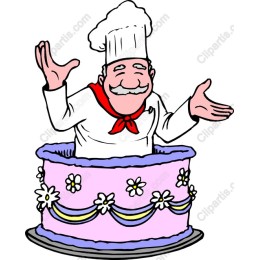 Joyful Chef in Cake