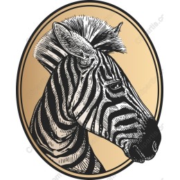 Elegant Hand-Drawn Zebra