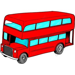 Vibrant Red Double-Decker Bus