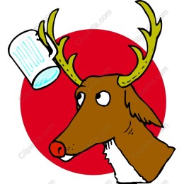 Playful Deer with Beer Mug