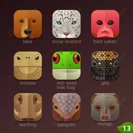 Wildlife Expression: Animal Icons Set