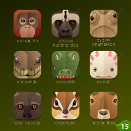 Vibrant Animal Icons Pack