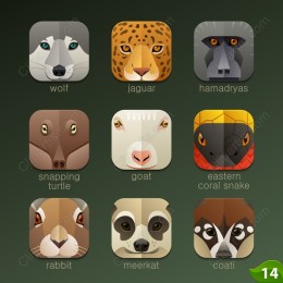 Stylized Animal Icons Collection