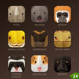 Charming Wildlife Animal Icon Set