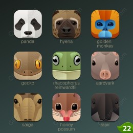 Whimsical Animal Icons Set