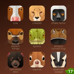 Whimsical Animal Icons Set