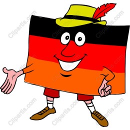 Cheerful German Flag Character
