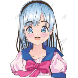Blue-Haired Anime Character
