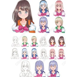  Anime Girl Clipart Bundle