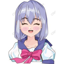 Cheerful Cartoon Character with Bow