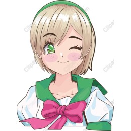 Charming Character with Smile and Bow