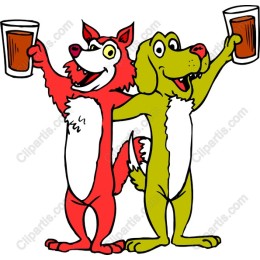 Celebratory Fox and Dog