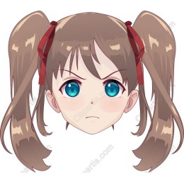Expressive Young Girl with Ponytails