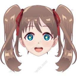 Playful Pigtail Character