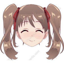 Cheerful Pigtail Character