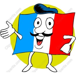 Whimsical French Flag Character