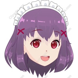 Cute Purple Hair Character